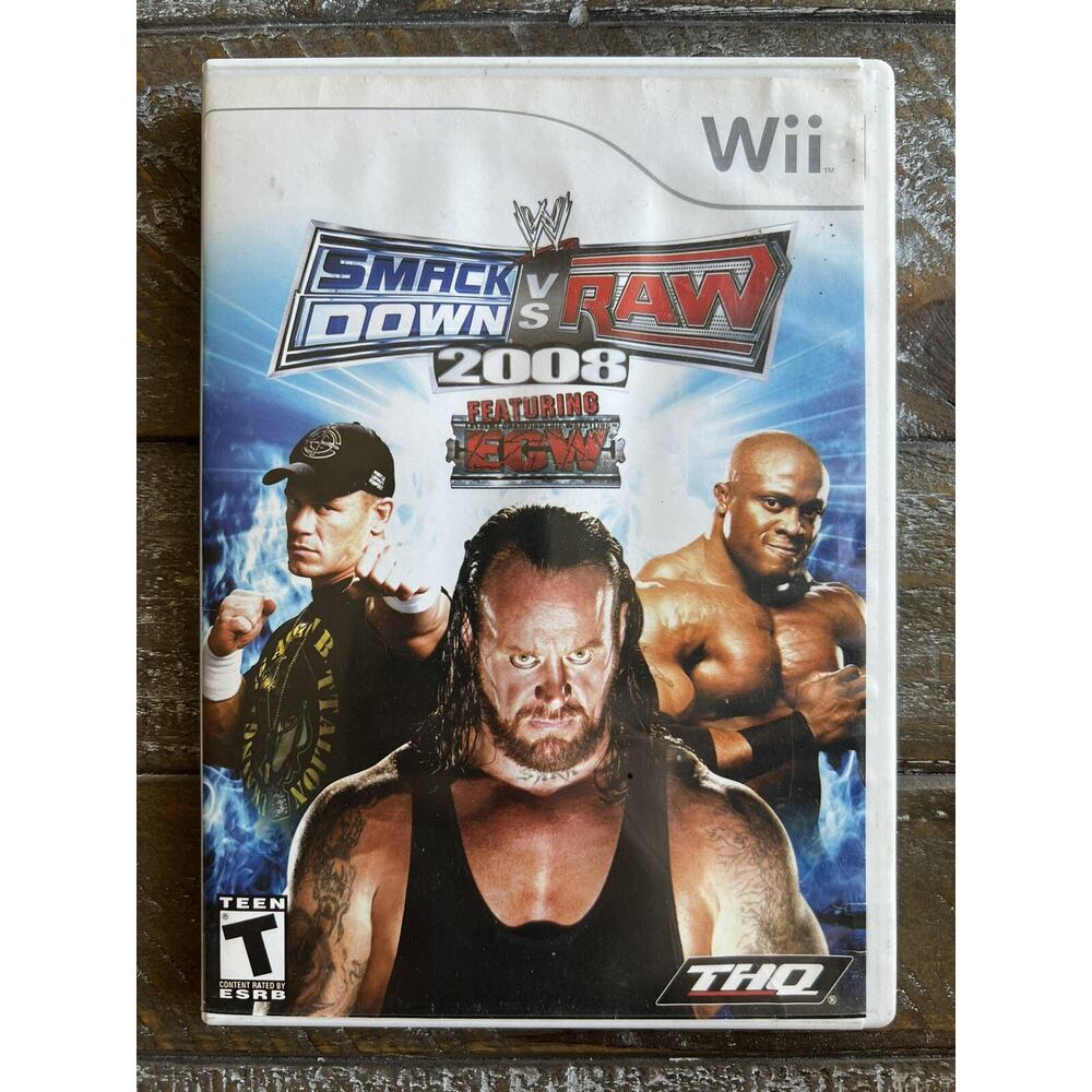 WWE Smackdown Vs. Raw 2008 for Nintendo Wii - Complete Game in Good Condition